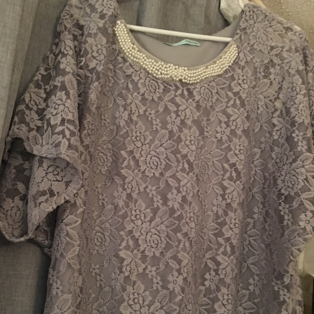 Maurice’s silver lace blouse